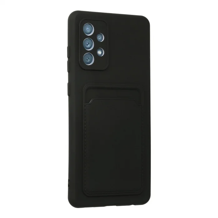 Samsung Galaxy A72 Kılıf Kelvin Kartvizitli Silikon - Siyah