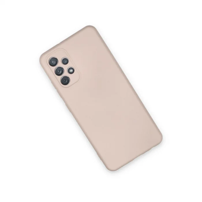 Samsung Galaxy A72 Kılıf Nano İçi Kadife Silikon - Pudra