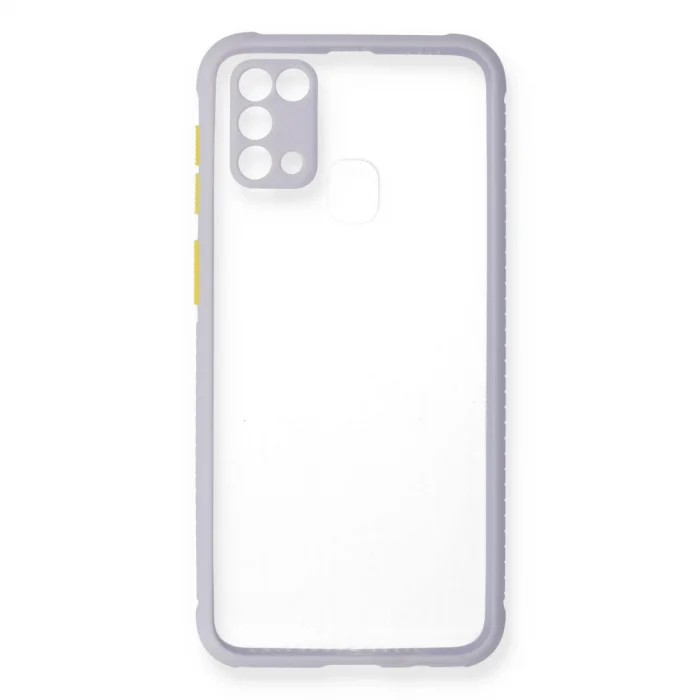 Samsung Galaxy M31 Kılıf Miami Şeffaf Silikon - Lila