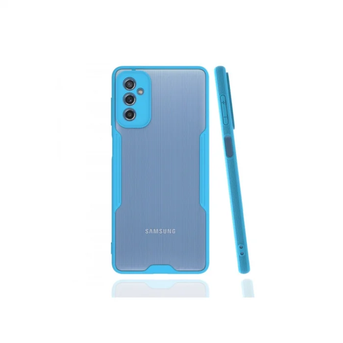 Samsung Galaxy M52 5g Kılıf Platin Silikon - Mavi