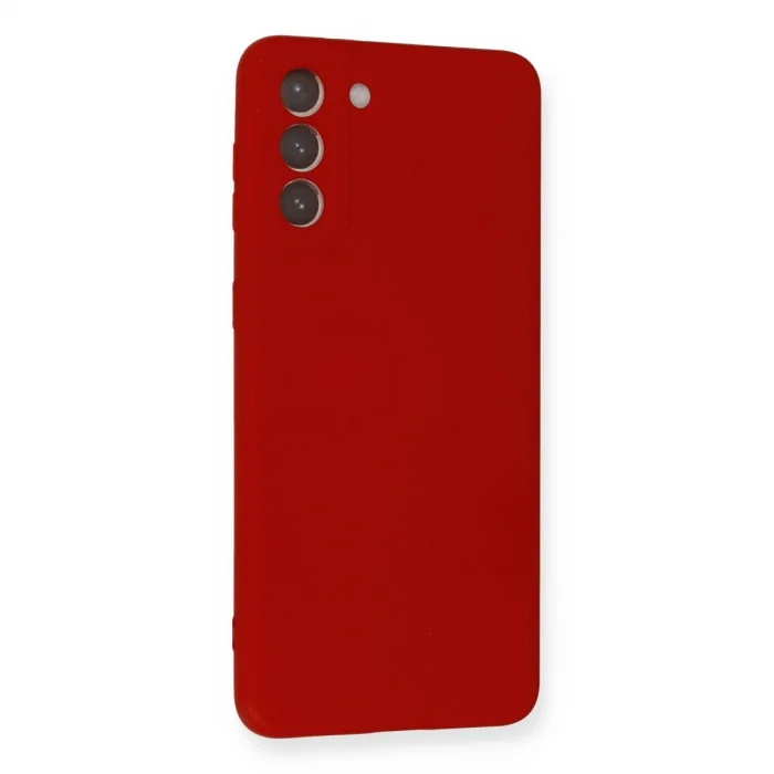 Samsung Galaxy S21 Plus Kılıf Nano İçi Kadife Silikon - Kırmızı