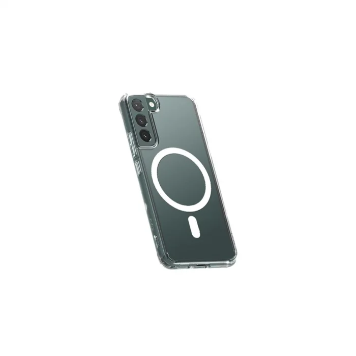 Samsung Galaxy S22 Kılıf Magneticsafe Şeffaf Silikon - Şeffaf