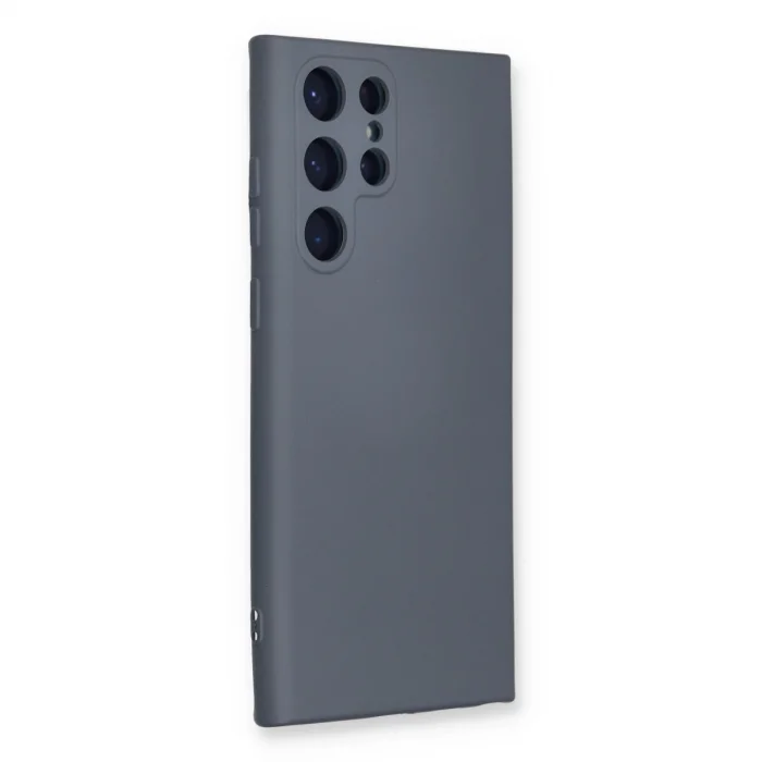 Samsung Galaxy S22 Ultra Kılıf Nano İçi Kadife Silikon - Gri