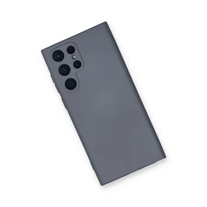 Samsung Galaxy S22 Ultra Kılıf Nano İçi Kadife Silikon - Gri