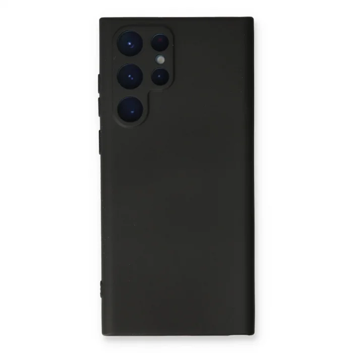 Samsung Galaxy S22 Ultra Kılıf Nano İçi Kadife Silikon - Siyah