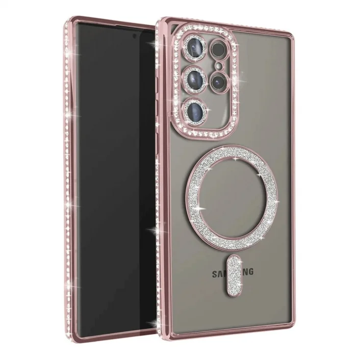 Samsung Galaxy S23 Ultra Joke Simli Magneticsafe Kılıf - Pembe