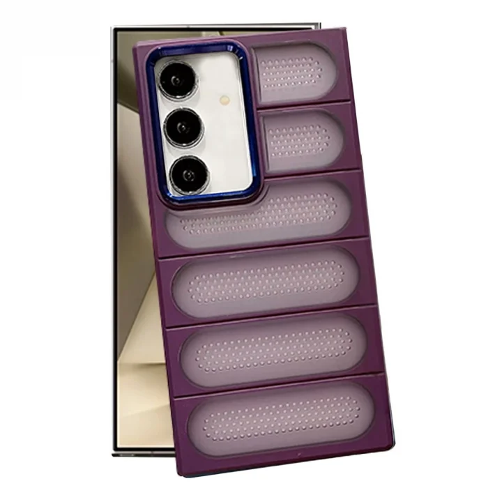 Samsung Galaxy S24 Plus Kılıf Airmax Silikon Kapak - Derin Mor