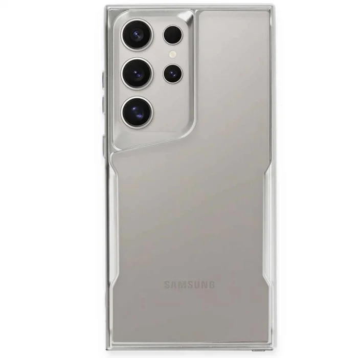 Samsung Galaxy S24 Ultra Kılıf Boyi Silikon Kapak - Gümüş