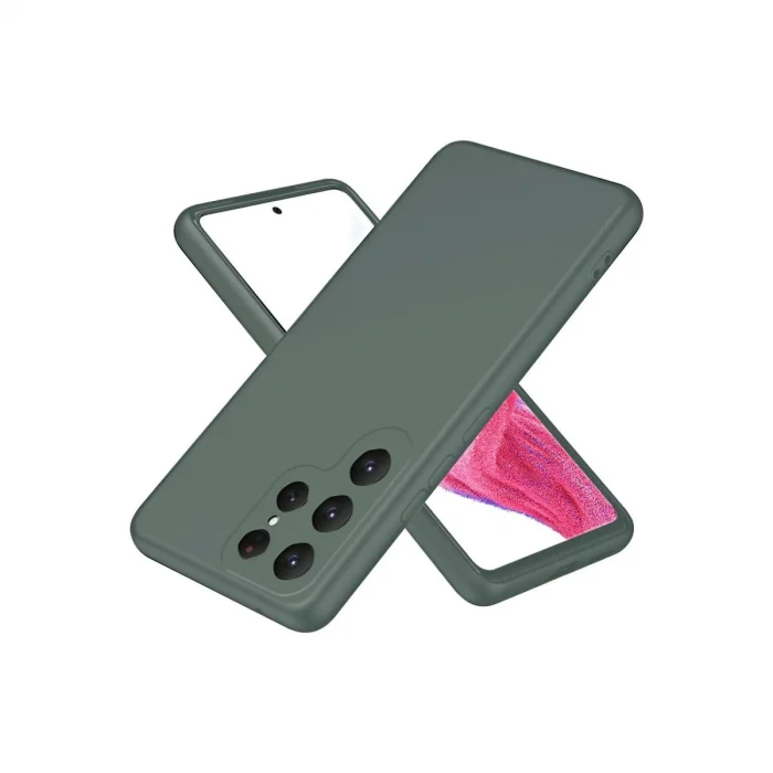 Samsung Galaxy S25 Ultra Kılıf First Silikon - Koyu Yeşil