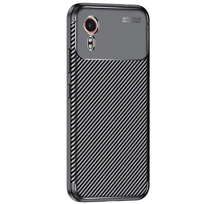 Samsung Galaxy Xcover 7 Kılıf Auto Focus Karbon Kapak - Siyah