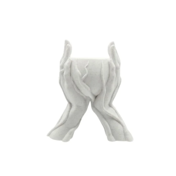 Sanatsal El Figürlü 3D Baskı Dekoratif Saksı Vazo Ev Ofis Dekoru