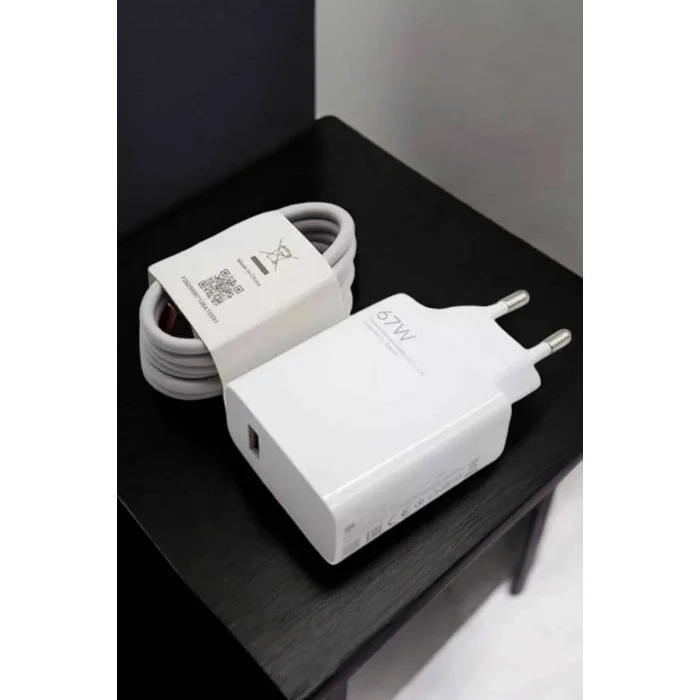 Şarj Aleti 67W Hızlı Şarj Turbo Type-C Uyumlu Şarj Adaptörü Kablosu