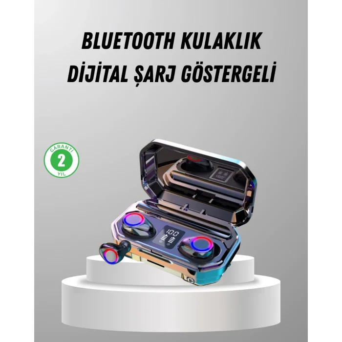 Şarj Kutulu Kablosuz Kulaklık Ergonomik Spor Seyahat Uyumlu Uzun Kullanım