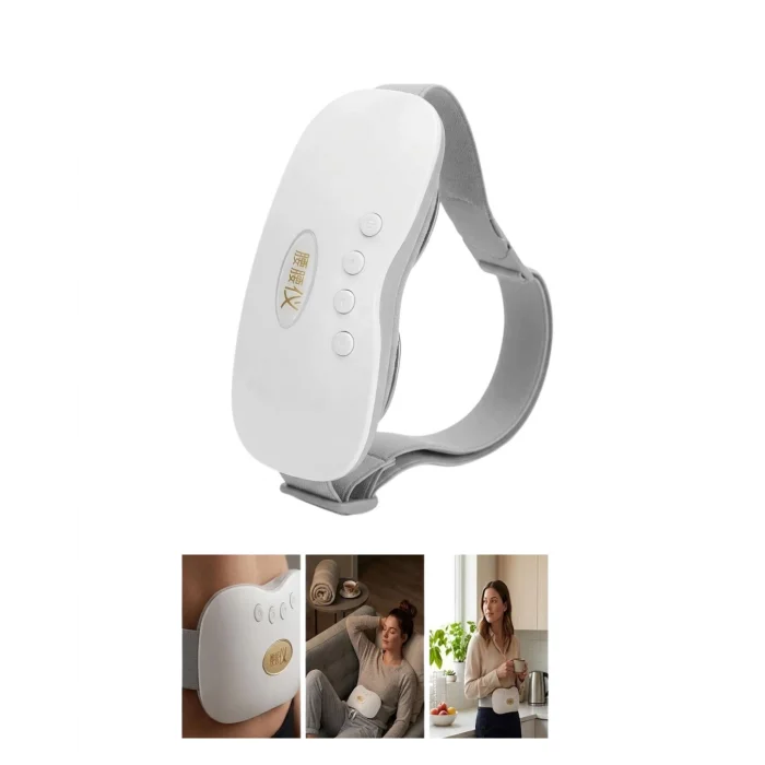 Şarjlı Kızılötesi Isıtmalı Titreşimli Bel ve Rahim Masaj Kemeri 45-50 Derece Ayarlı