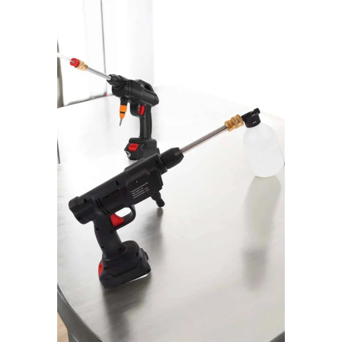 Şarjlı Oto Yıkama Tabancası Su Basınçlı Hazneli Bataryalı
