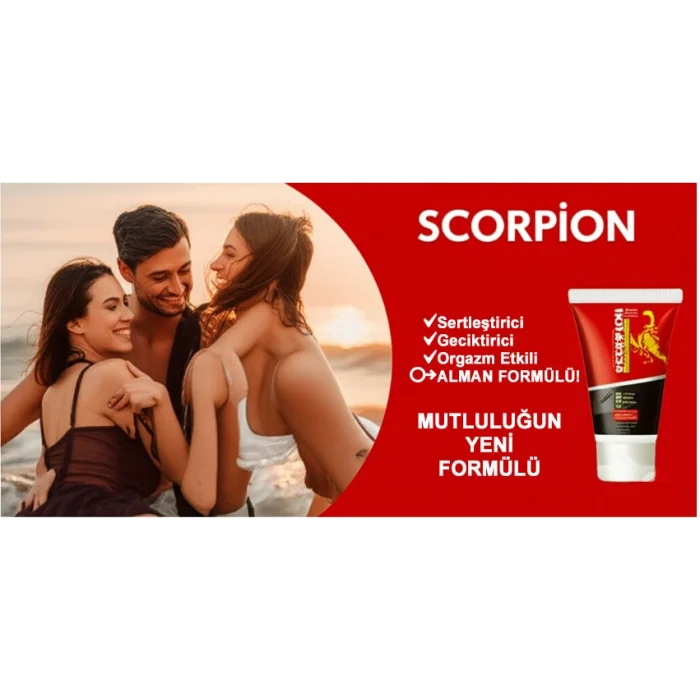 Scorpion 50 ml Maximum Sertleşmenize, Gecikmenize ve Orgazmınızı Etkilemeye Krem