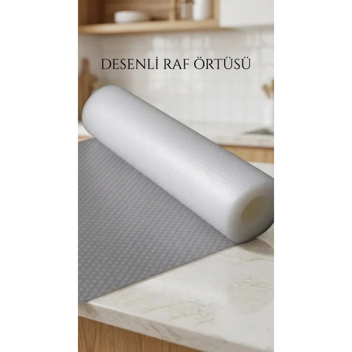 Şeffaf Kaymaz Raf ve Çekmece Örtüsü 45x300 cm Dolap İçi Koruma