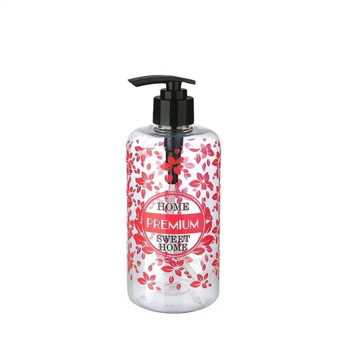 Şeffaf Sıvı Sabunluk Yuvarlak Plastik  500 ML