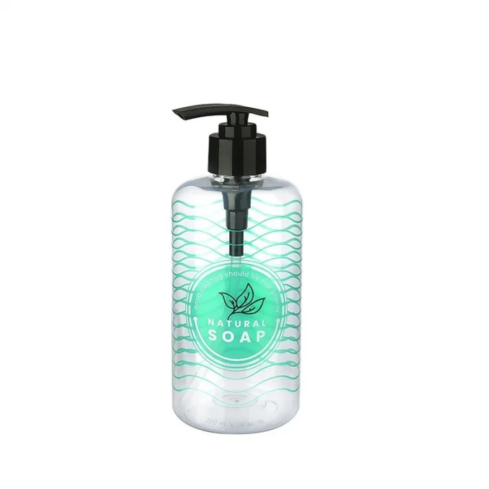 Şeffaf Sıvı Sabunluk Yuvarlak Plastik  500 ML