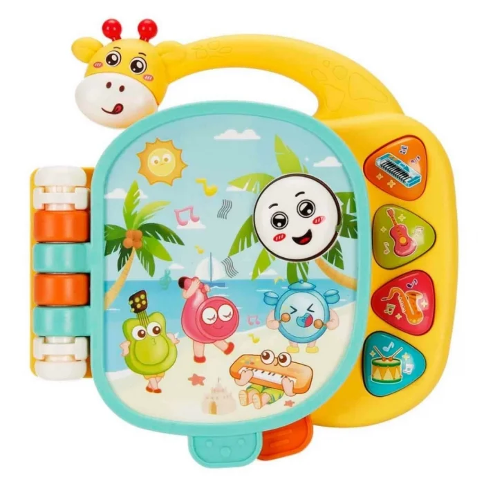 Sesli ve Işıklı Zürafa Figürlü Müzik Kitabı