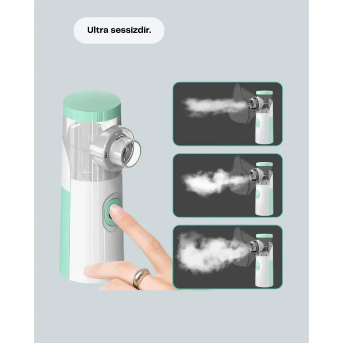 Sessiz Çalışan Taşınabilir Şarjlı Nebulizatör