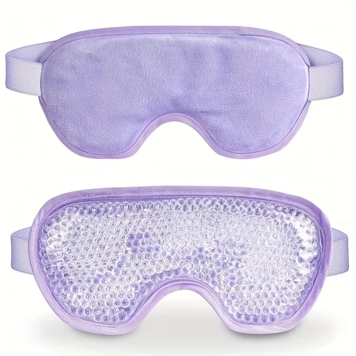 Sıcak Ve Soğuk Boncuklu Buz Jeli Terapi Göz Maskesi (Mor)