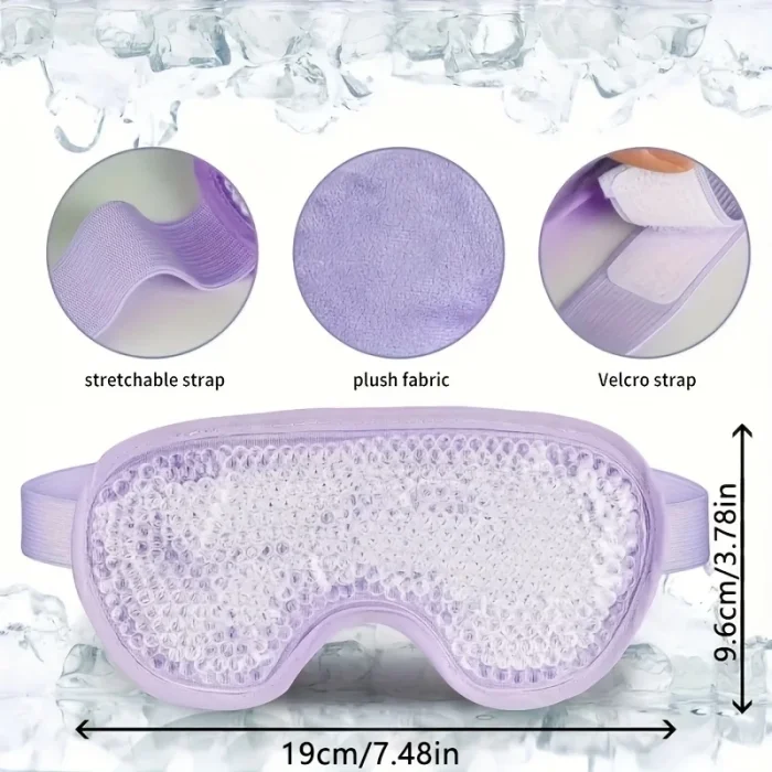 Sıcak Ve Soğuk Boncuklu Buz Jeli Terapi Göz Maskesi (Mor)