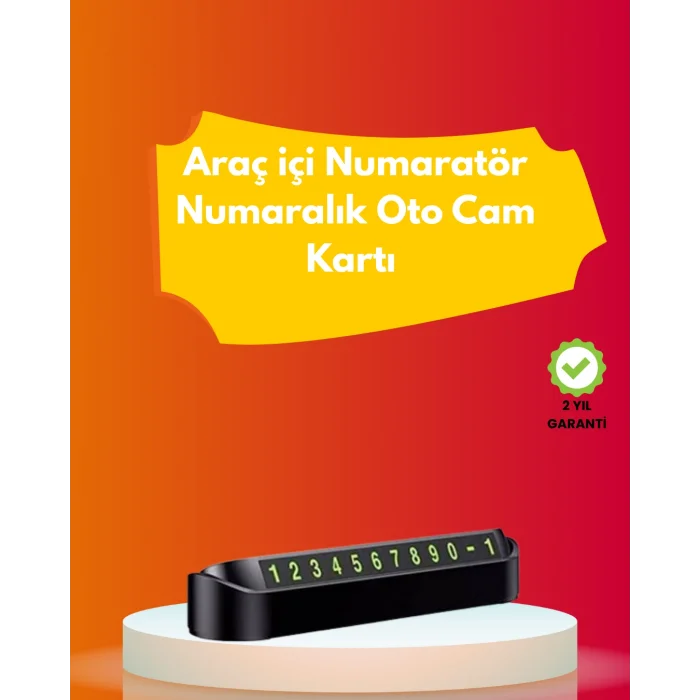 Şık ve İşlevsel Fosforlu Araç Numaratörü – Kolay Kullanım Yüksek Görünürlük