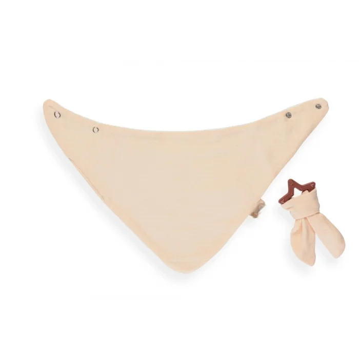 Silikon Diş Kaşıyıcılı Müslin Önlük 736 Somon