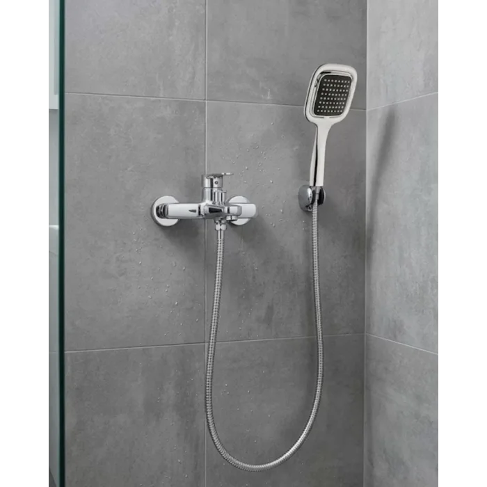 Siyah Duş Seti El Duşu Başlığı Spiral Hortum Dayanıklı Banyo Duş Aksesuarı