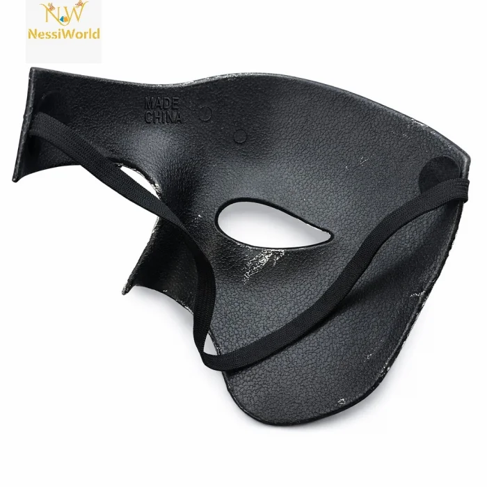 Siyah Yarım Erkek Maske – Phantom Parti & Balo Maskesi