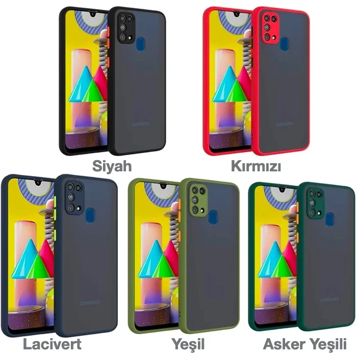 SM Galaxy A21S (SM-A217) Kamera Korumalı Premium Silikon Kılıf-(5775)