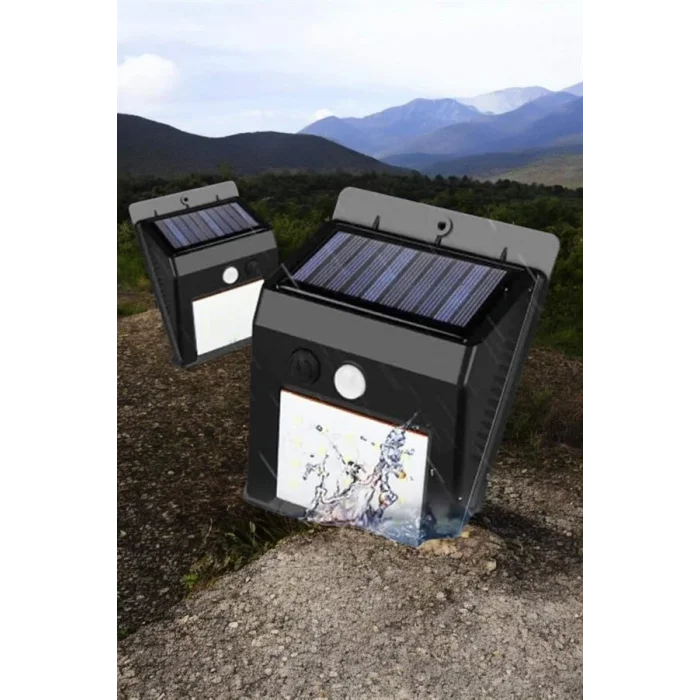 Solar Lamba Giriş Bahçe Yol Avlu Hareket Sensörlü Led Parlak Gece Su Geçirmez