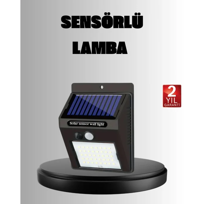 Solar LED Bahçe Aydınlatma – Hareket Sensörlü Güneş Paneliyle Şarj Olan IP65 Dayanıklı