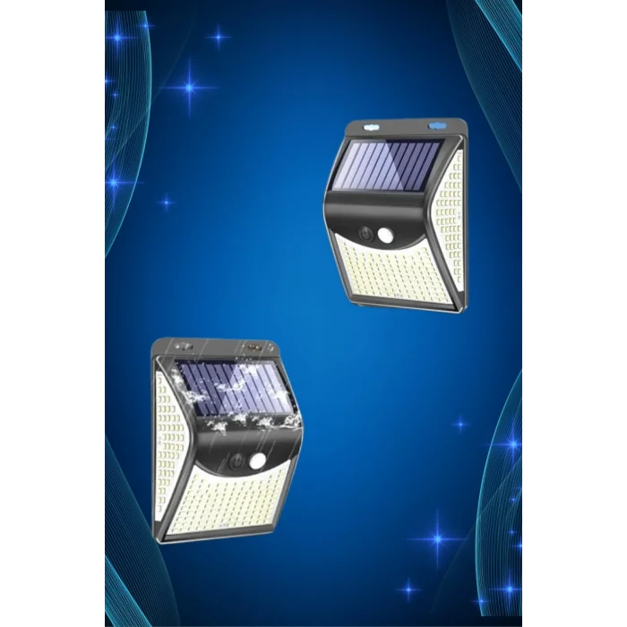 Solar Sensörlü Duvar Lambası Bahçe Lamba 20 Led Işık