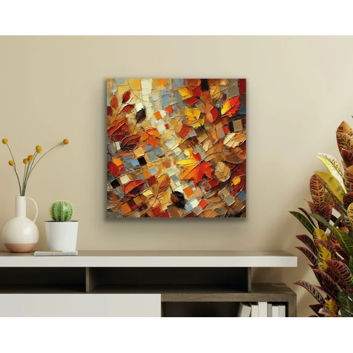 Sonbahar Mevsimi Kanvas Tablo 60x60cm