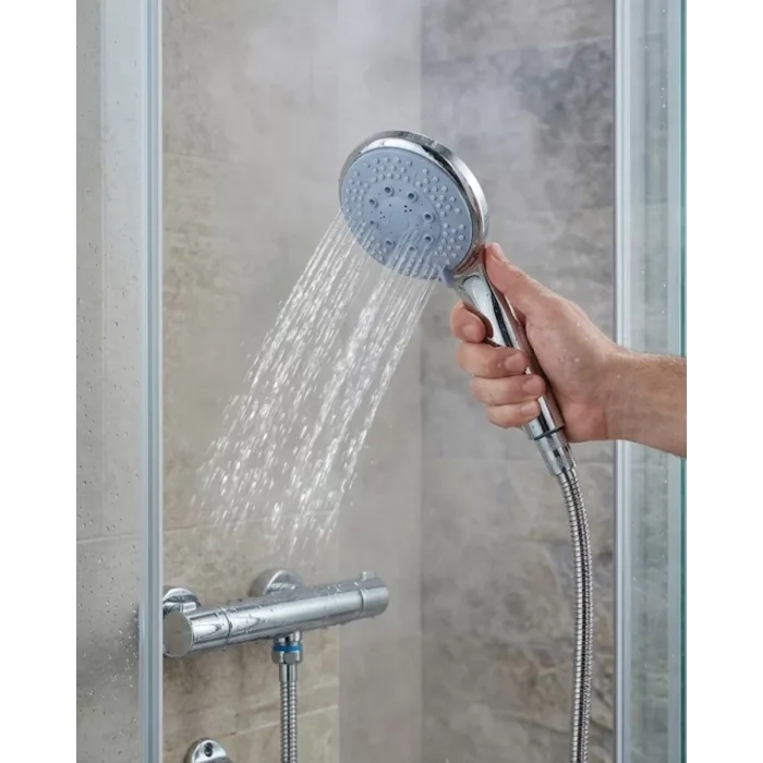 Spiral Hortumlu 4 Kademeli El Duşu Seti Duvar Askılı Banyo Duş Başlığı