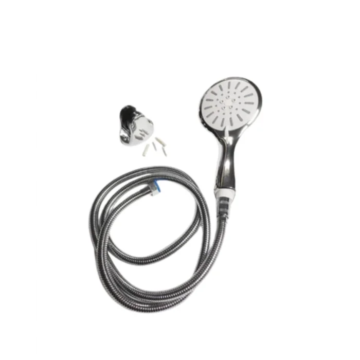 Spiral Hortumlu 4 Kademeli Krem El Duşu Başlığı Banyo Duş Seti