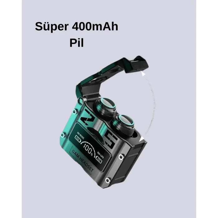 Su Geçirmez Bluetooth Kulak İçi Kablosuz Kulaklık 400mAh Pil