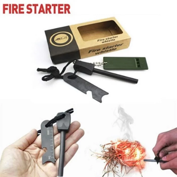 Survive Magnezyum Çubuğu Ateş Başlatıcı Çakmak Taşı