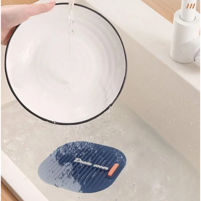 Süzgeçli Lavabo Gider Koruyucu Mat Gri