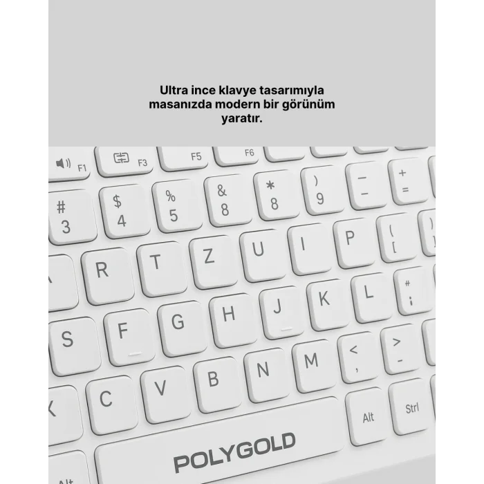 Tam Boy Kablosuz Klavye Mouse Seti - Gelişmiş Bağlantı ve Sessiz Performans