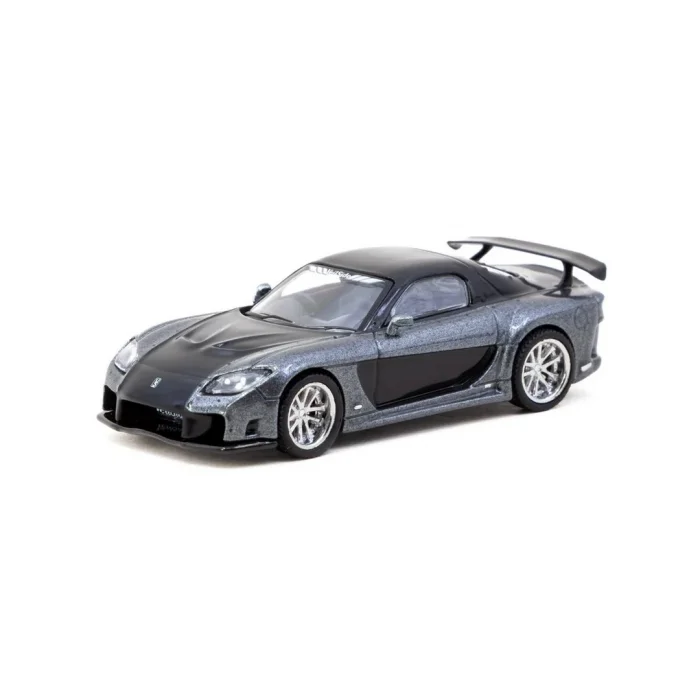 Tarmac Works 1/64 Mazda RX-7 VeilSide Fortune7 Grey Metallic / Black