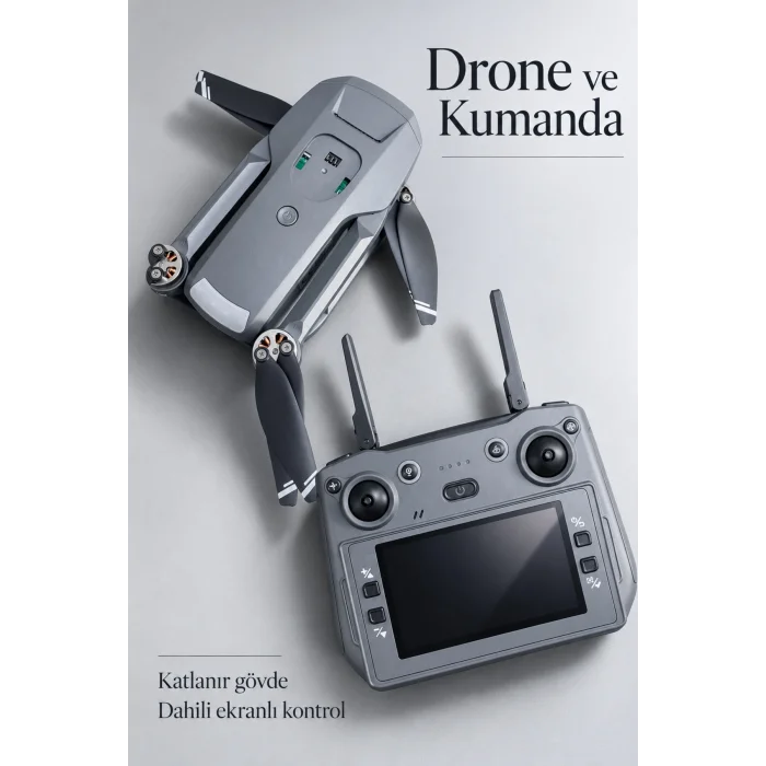 Taşıma Çantalı GPS Drone ve Ekranlı Kumanda
