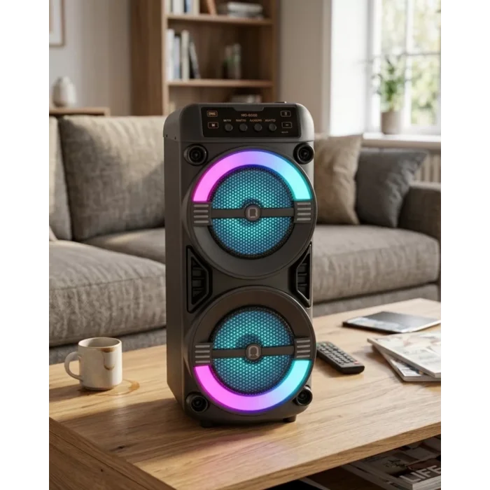 Taşınabilir Bluetooth Hoparlör RGB Işık Efektli Stereo Ses