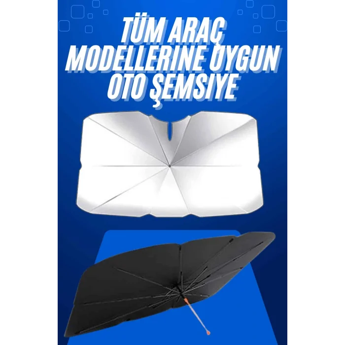 Taşınabilir Oto Cam Güneşliği Katlanabilir Tüm Araçlara Uyumlu Güneş Gölge Koruyucu