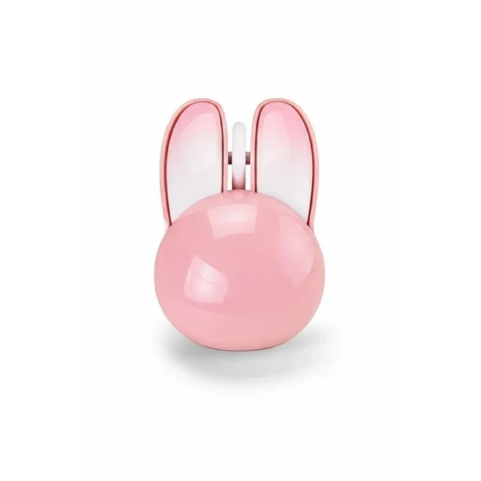 Tavşan Figürlü Kablosuz Mouse Pil Dahil Etiket Hediyeli Pembe