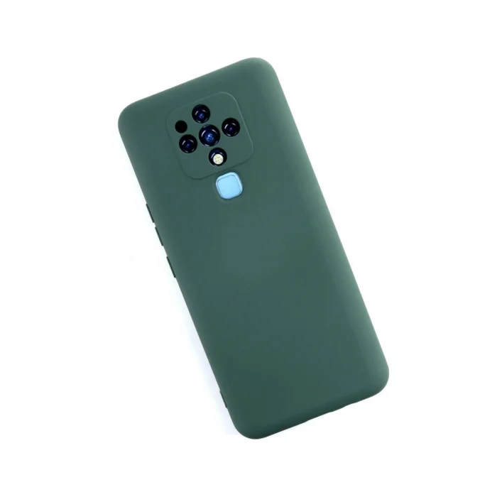 Tecno Camon 16 Kılıf Nano İçi Kadife Silikon - Koyu Yeşil