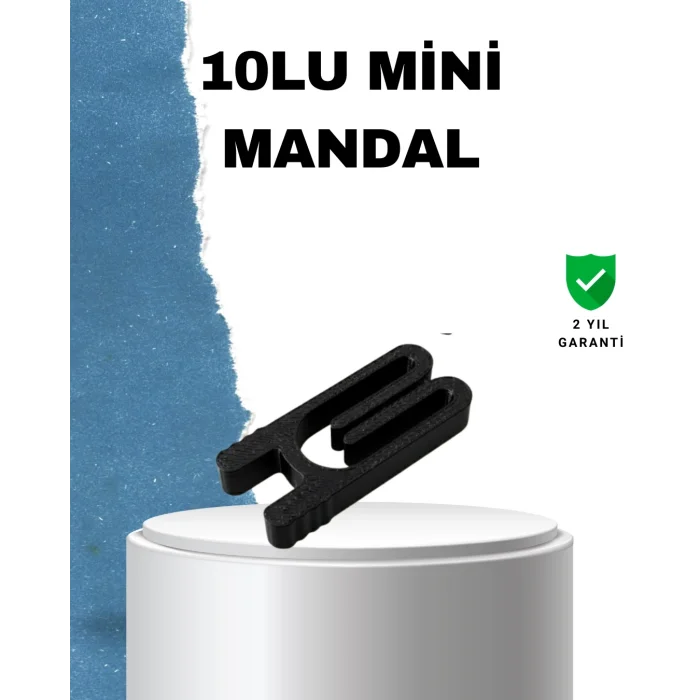 Tekrar Kullanılabilir Poşet Mandalı Siyah 10 Adet