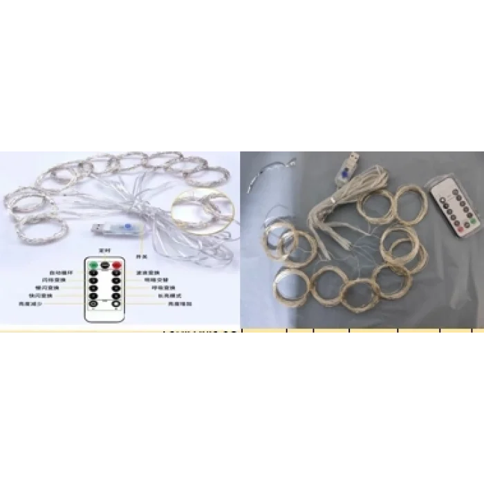 Tel Perde Led 3*3m 300 Led Rgb